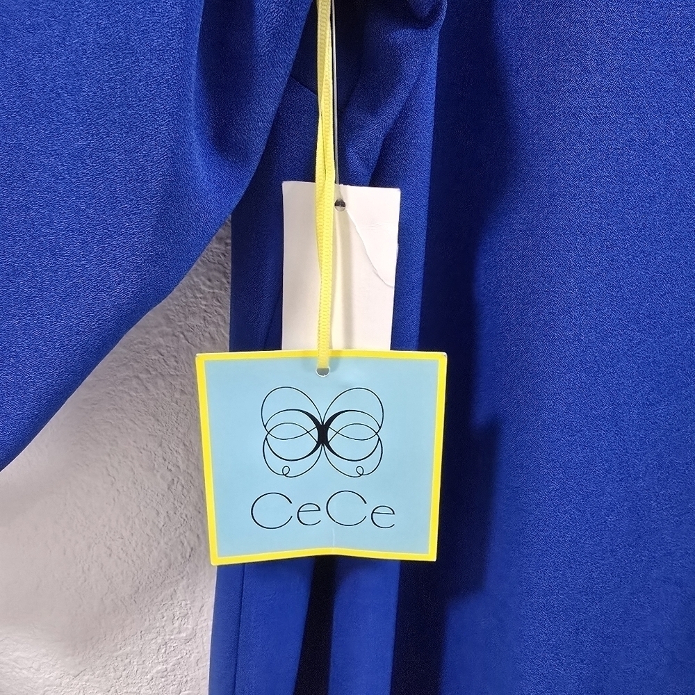 CeCe Qomens 3/4 Sleeve Moss Crepe Dress Blue Size 24W. - Picture 7 of 16